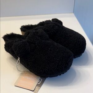 Papillio Women's Black Fuzzy Mules